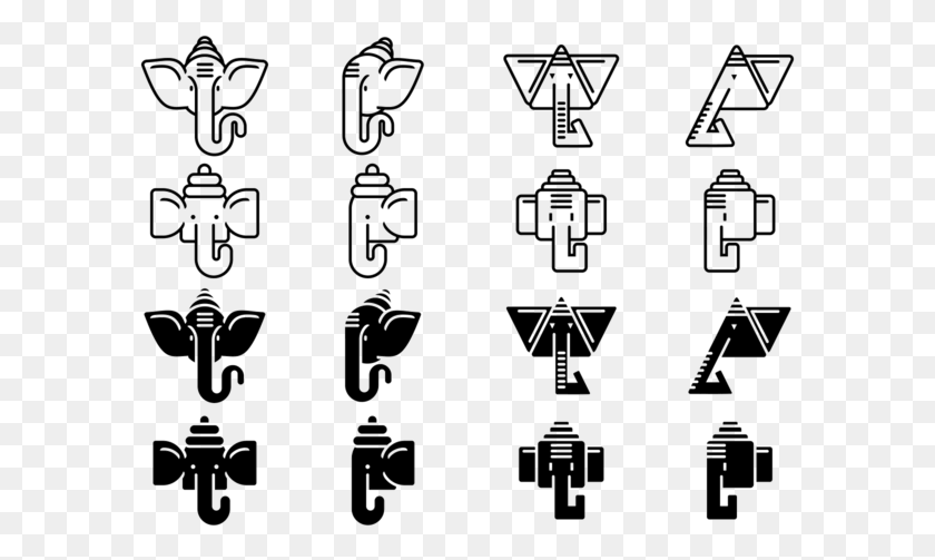 589x443 Descargar Png Icnes Vectorielles De Ganesh Ganesh Vectores, Texto, Alfabeto, Símbolo Hd Png