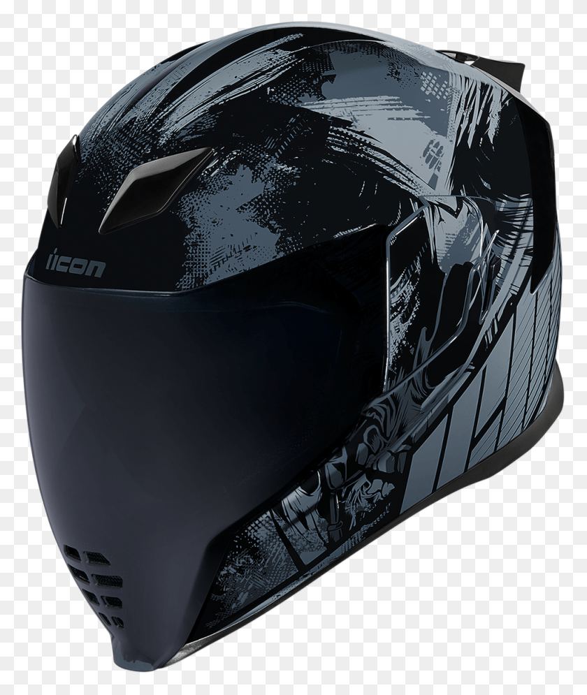 971x1165 Icon Airflite Stim Unisex Dot Fullface Motorcycle Riding Icon Airflite Stim Black, Clothing, Apparel, Crash Helmet HD PNG Download