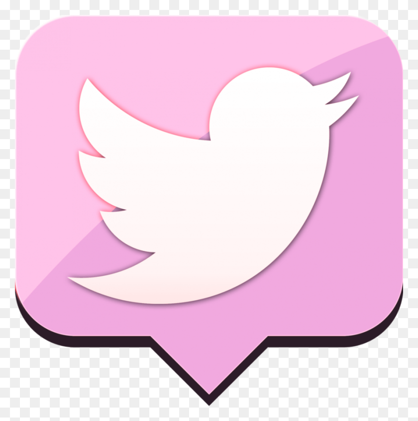 889x898 Icon By Selviiwd Twitter Logo Transparent Pink, Plant, Heart, Purple HD PNG Download