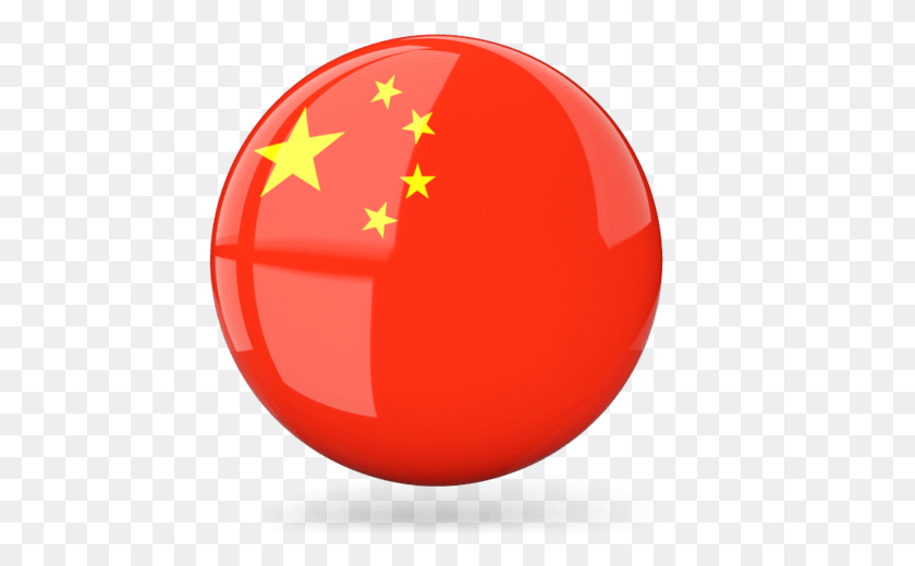 458x460 Icon China Flag China Flag Round Icon, Ball, Balloon, Sphere HD PNG Download