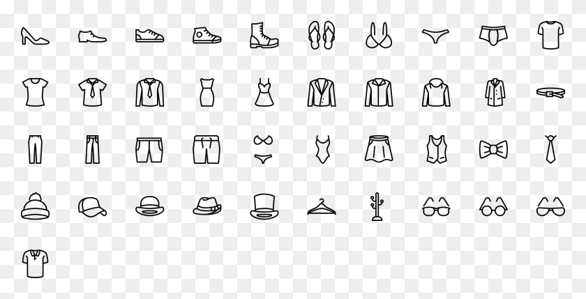 1824x864 Icon Clothes And Accessories Clothes Icons, Text, Alphabet, Label HD PNG Download