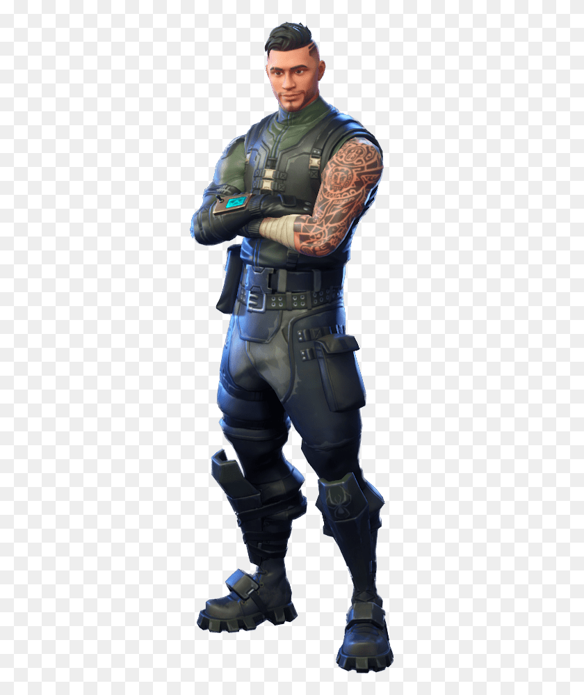 295x939 Icon Fortnite Skins Black Night, Person, Human, Clothing HD PNG Download