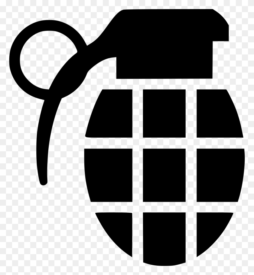 900x980 Icon Free Grenade Icon, Stencil, Weapon, Weaponry HD PNG Download