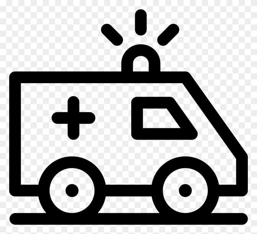 980x886 Icon Free Icone Ambulancia, Автомобиль, Транспорт, Газонокосилка Png Скачать
