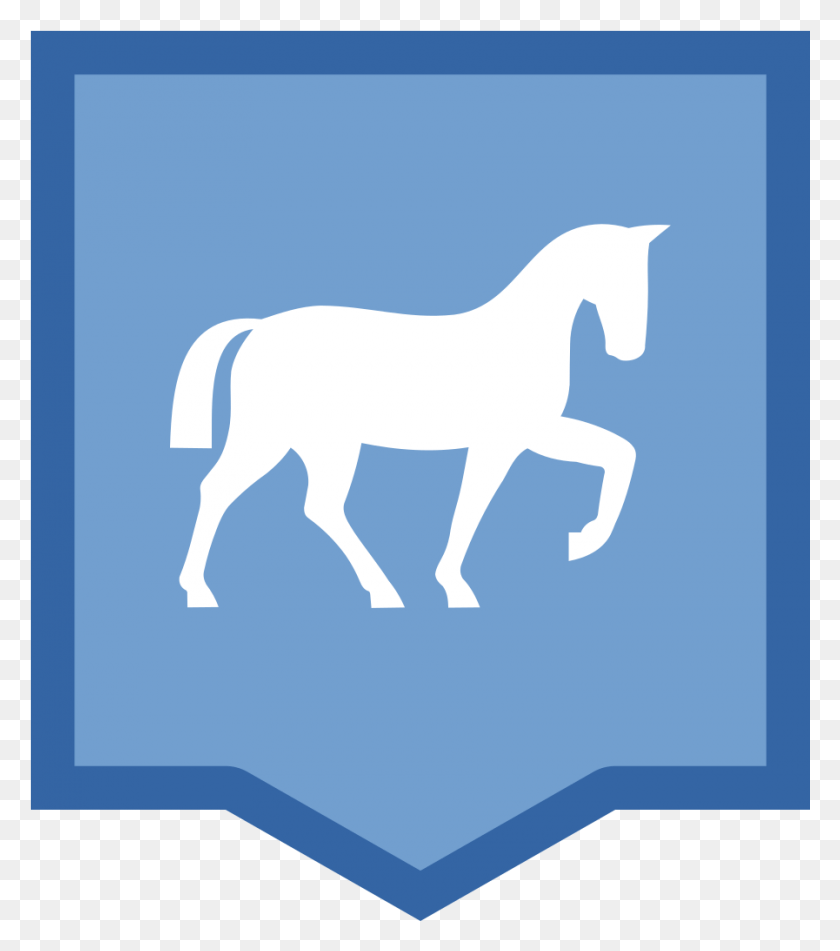 897x1025 Icon Horse In Field Blue 64px Horse, Mammal, Animal, Outdoors HD PNG Download