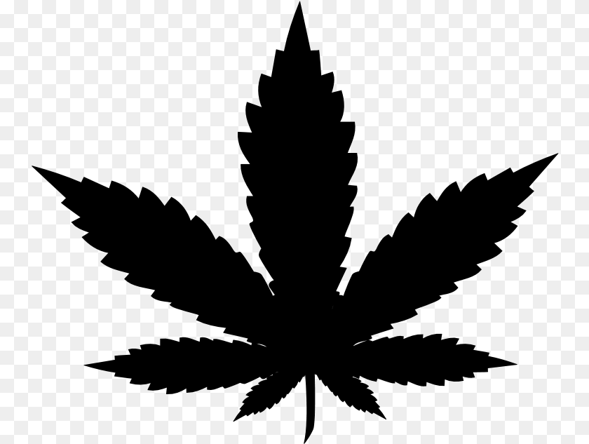 753x633 Icon Leaf Canada Flag With Marijuana Leaf, Gray Sticker PNG