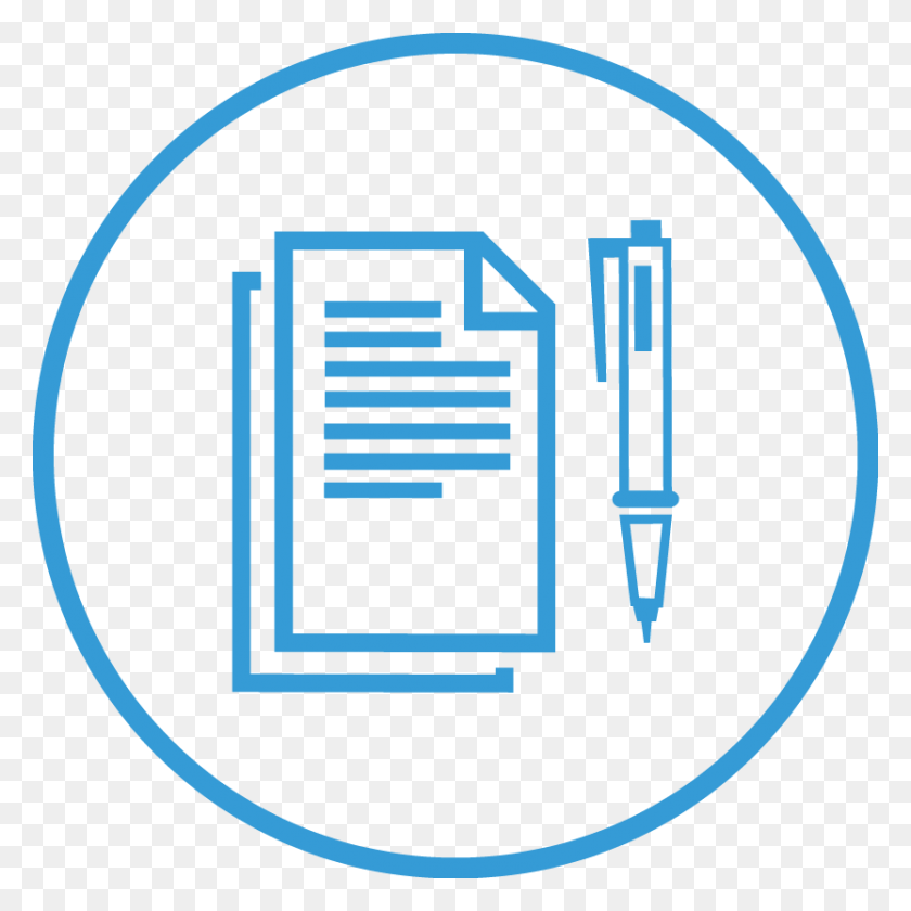 833x833 Icon Picture Of A Pen And Paper Representing Usiak Icon, First Aid, Text, Logo HD PNG Download