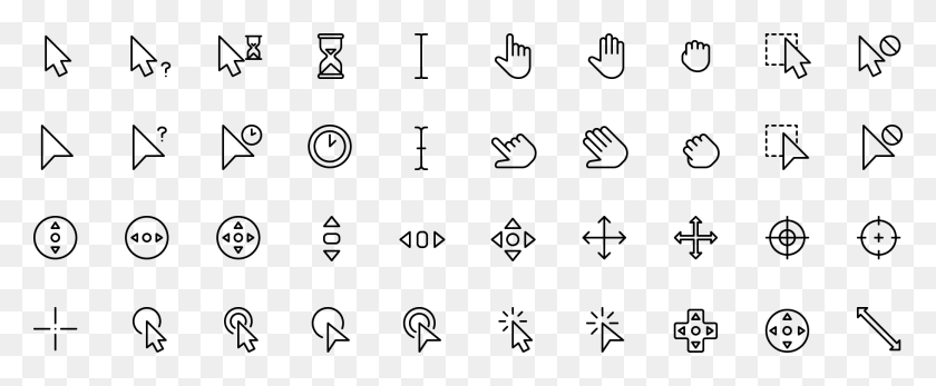 1824x672 Icon Selection And Cursors Monochrome, Text, Number, Symbol HD PNG Download