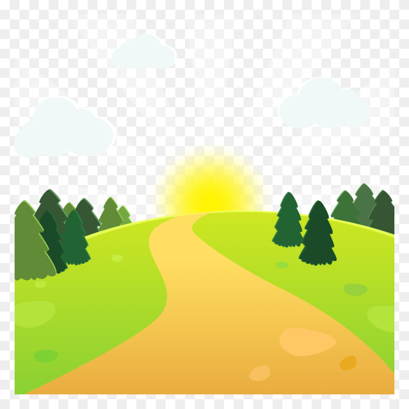 800x800 Icon Transprent Forest Road Cartoon, Outdoors, Nature, Plant Descargar Hd Png