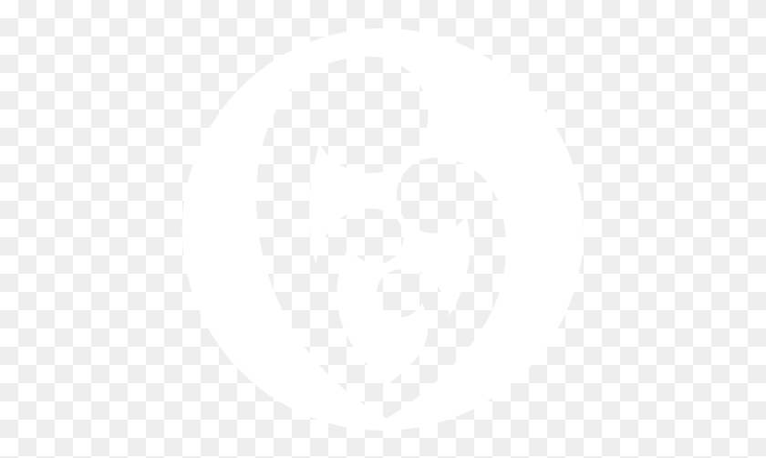 443x442 Descargar Png Icono Blanco 3, Logotipo, Símbolo, Marca Registrada Hd Png