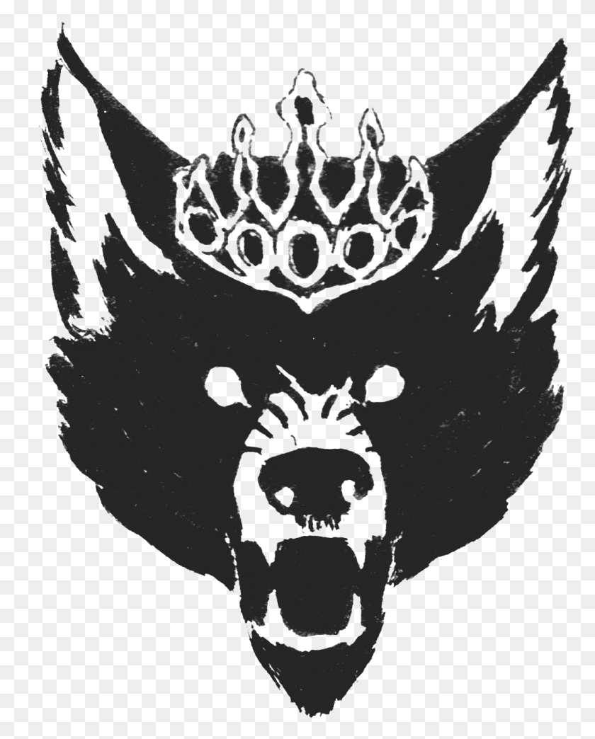 1047x1321 Icon Wolf King Transp Wolf King Logo, Stencil, Animal, Mammal HD PNG Download