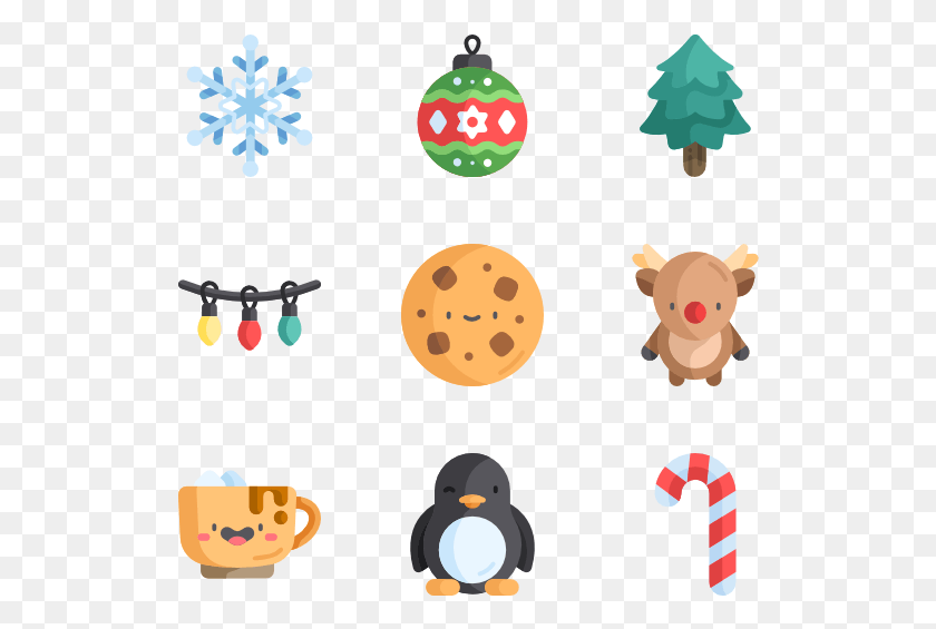 522x505 Iconos De Navidad Kawaii Winter, Sweets, Food, Confectionery HD PNG Download