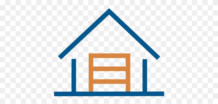 426x341 Icons Garage Blue, Housing, Building, Cabin HD PNG Download