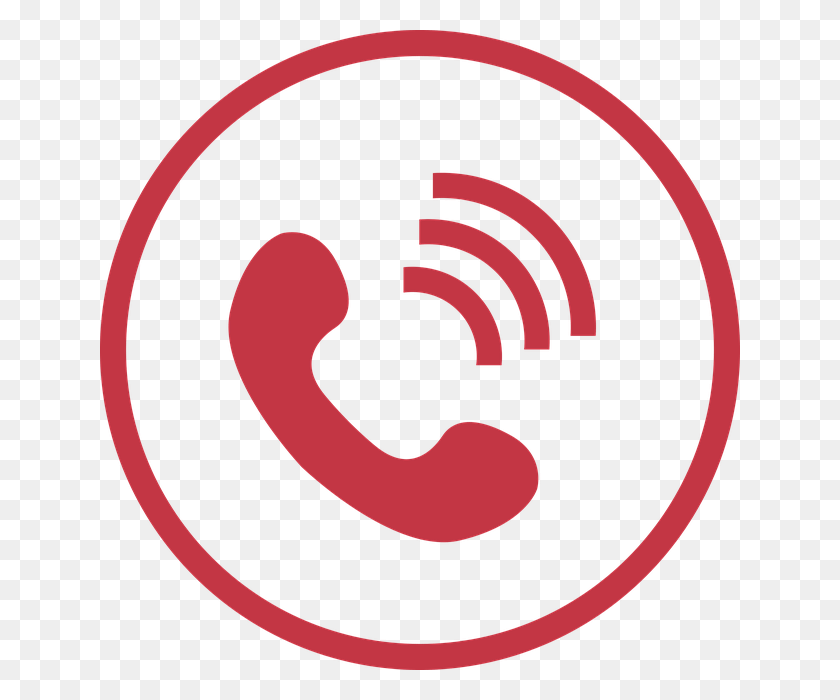 640x640 Icons Phone Round Connect Service Sign Support Icono Telefono Rojo, Text, Spiral, Symbol HD PNG Download