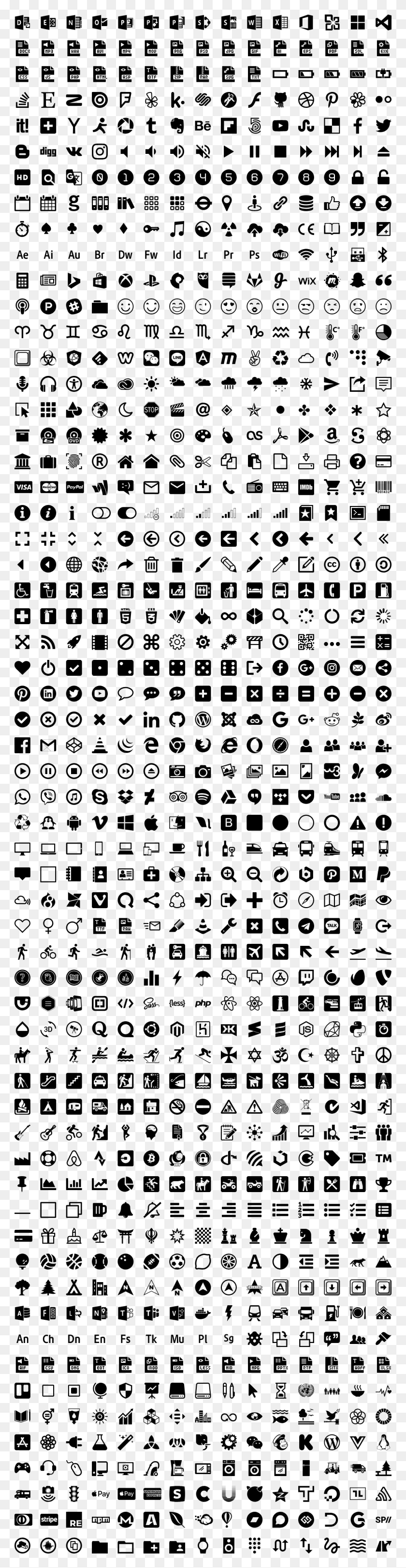 1140x4650 Icons Sprite View, Gray, World Of Warcraft HD PNG Download