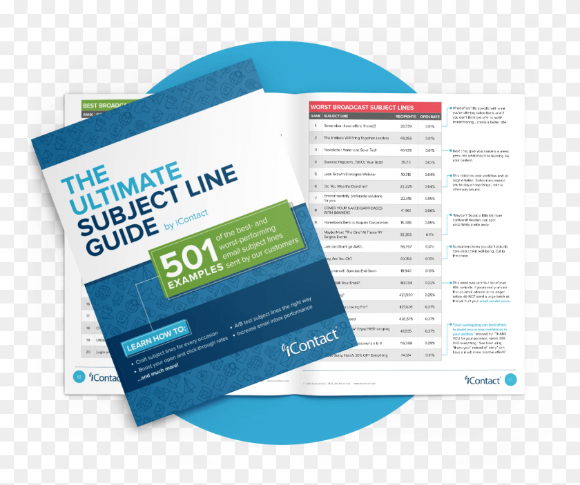 1165x961 Icontact Ultimate Subject Line Guide Brochure, Flyer, Poster, Paper Descargar Hd Png