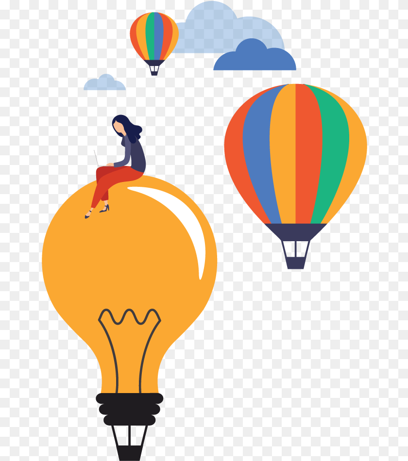 Idea Balloon Hot Air Balloon, Adult, Vehicle, Transportation, Person Clipart PNG