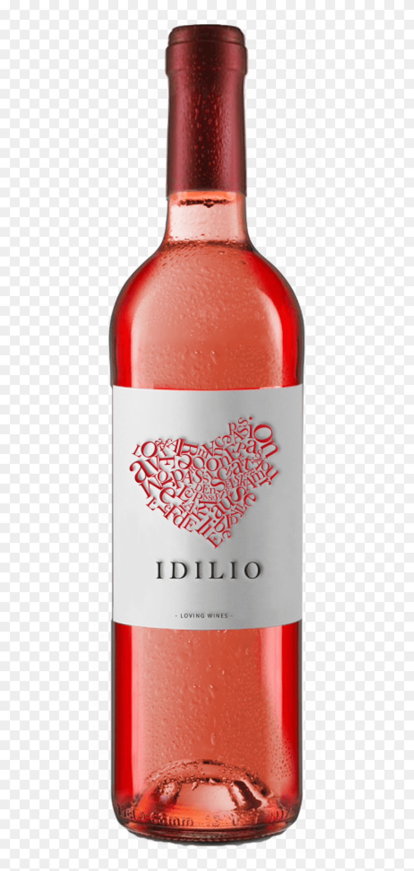 464x1705 Idilio Rose Wine Bottle, Liquor, Alcohol, Beverage HD PNG Download