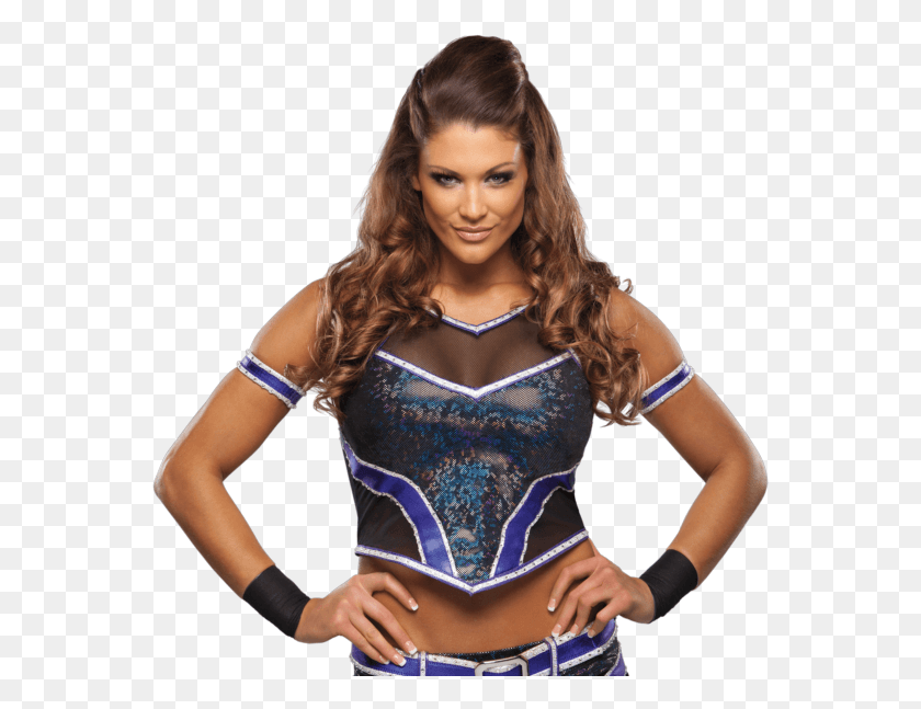 563x587 If It Was Four On Four Lana Could Manage Her Quartet Kelly Kelly Eve Torres, Clothing, Apparel, Person HD PNG Download