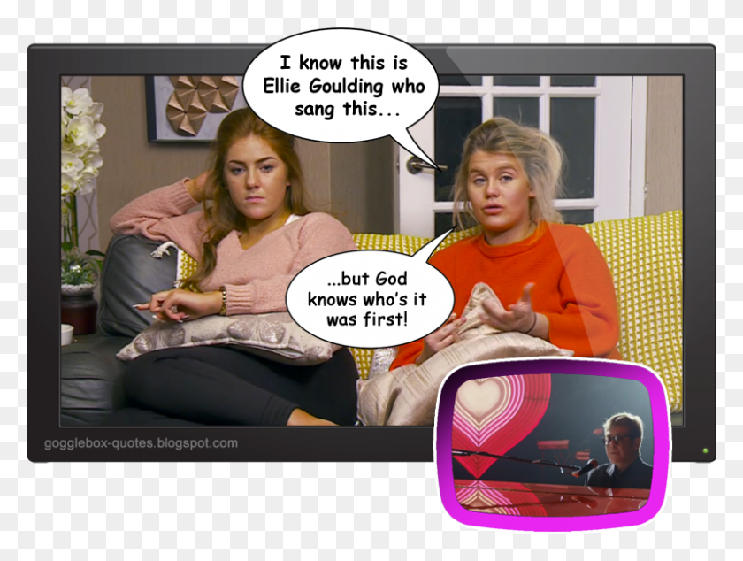797x587 If Only There Was A Clue In The John Lewis Christmas Abbie And Georgia Gogglebox, Person, Human, Sunglasses HD PNG Download