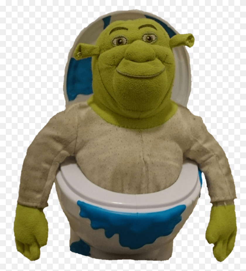 907x1006 If Yall Wanna Meme The Shrek Coming Out The Toilet Stuffed Toy, Plush, Indoors, Room Descargar Hd Png