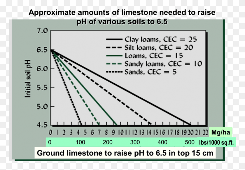 895x602 If You Know The Starting Ph Of Your Soil You Can Estimate Raise Ph With Lime, Plot, Diagram, Measurements Descargar Hd Png