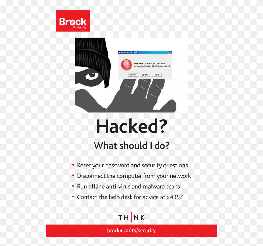 547x726 If Your Brock Account Has Been Hacked Notify The Help Brock University, Poster, Advertisement, Flyer HD PNG Download