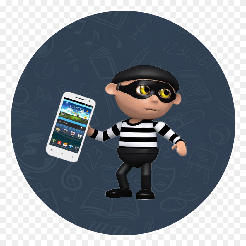 843x843 If Your Phone Gets Stolen You Get Its Value Reimbursed Phone Theft Cartoon, Mobile Phone, Electronics, Cell Phone HD PNG Download