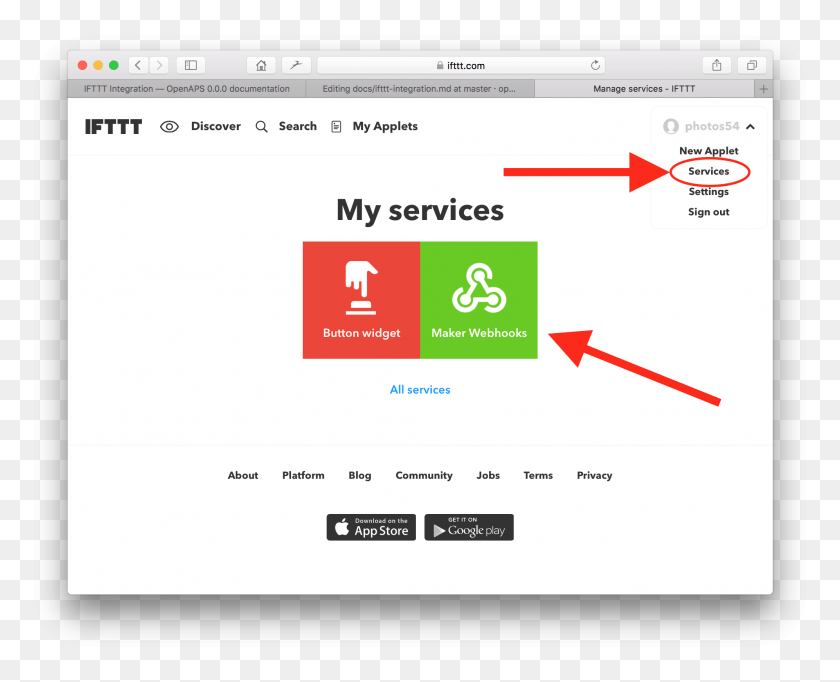 1993x1591 Ifttt Services Account App Store, File, Webpage, Text Hd Png Download