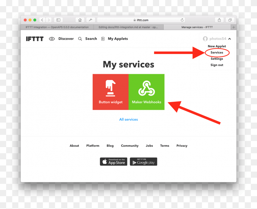 1993x1591 Ifttt Services Account App Store, File, Webpage, Text HD PNG Download