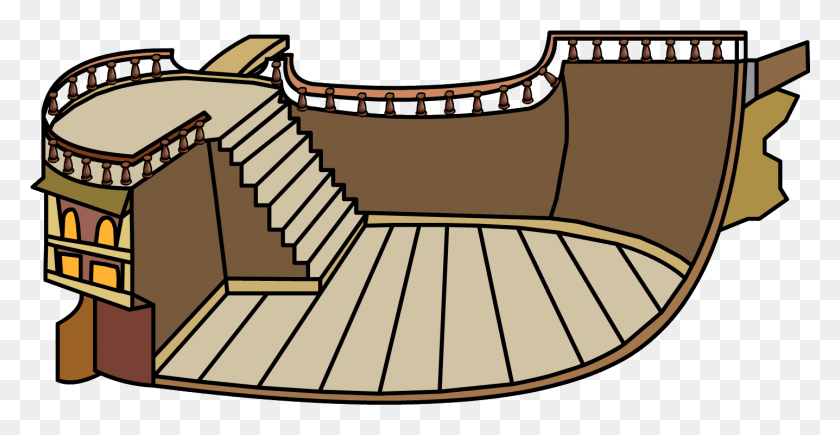 1437x692 Igloo Clipart Pink Pirate Ship Club Penguin, Handrail, Banister, Clothing HD PNG Download