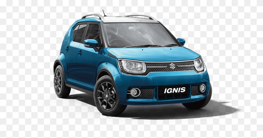 849x417 Ignis Car In Tinsel Blue W Arctic White Color Suzuki Ignis, Vehicle, Transportation, Automobile HD PNG Download
