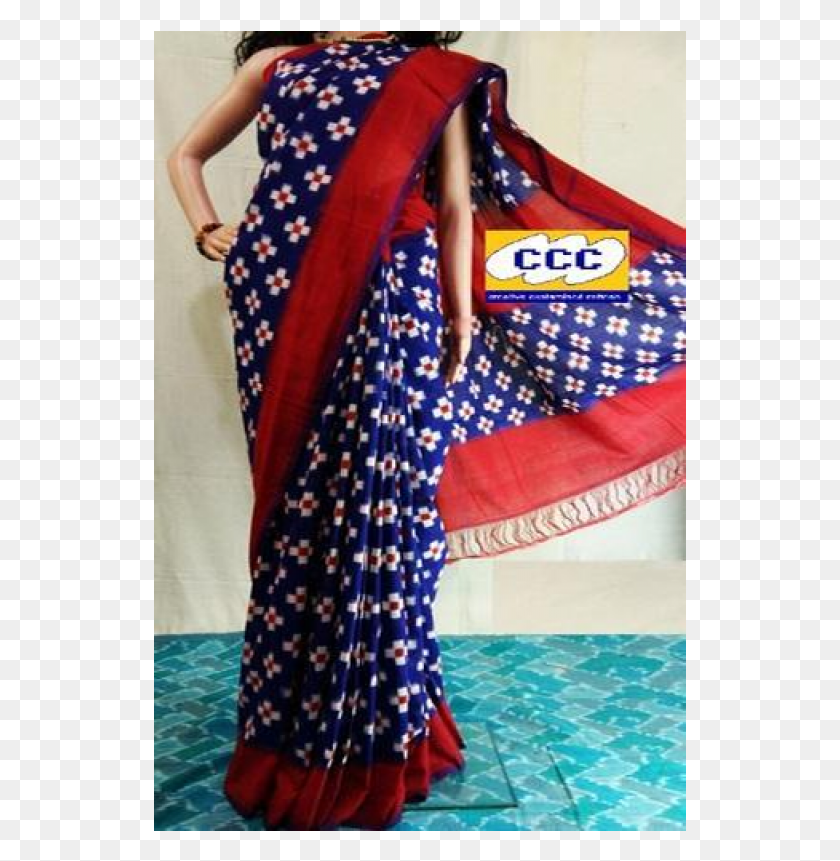 533x801 Ikat Cotton Saree Silk, Clothing, Apparel, Sari HD PNG Download