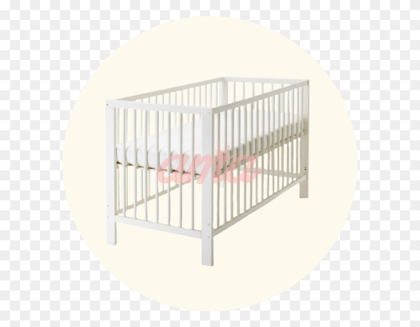 593x593 Ikea Baby Cot Ikea Cot Bed White, Furniture, Crib HD PNG Download