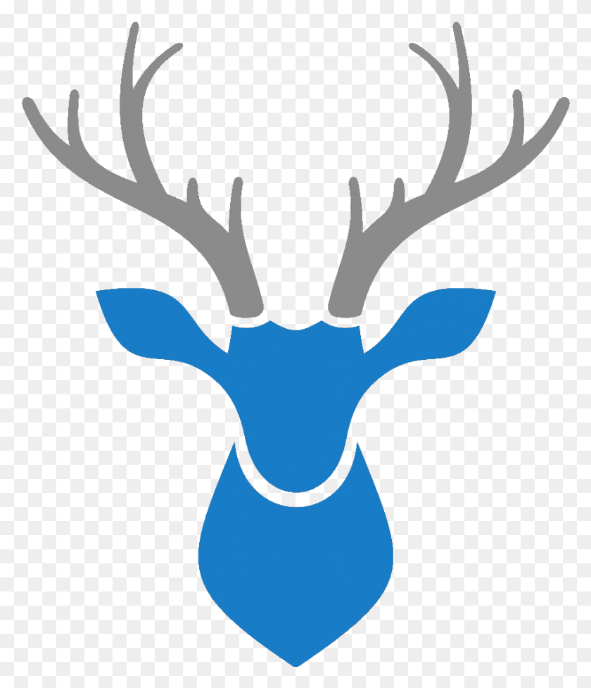 851x1001 Ikonerdeer Logo Cerf, Antler, Deer, Wildlife HD PNG Download