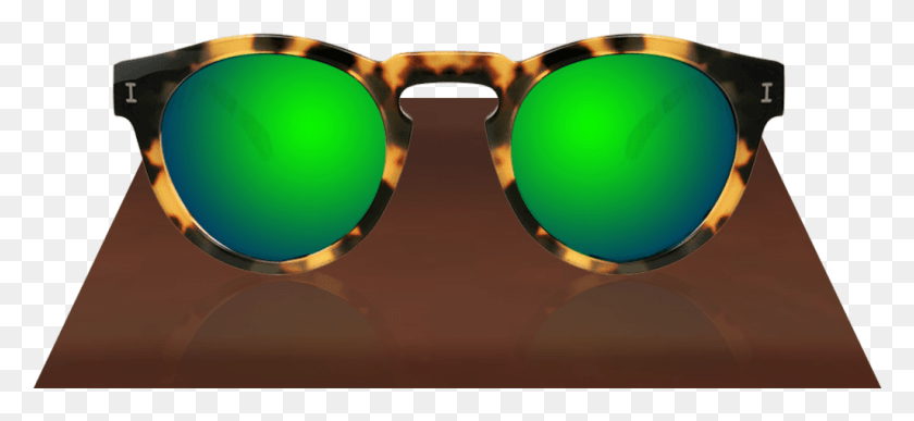 1025x431 Illesteva Leonard Tortoise With Green Mirrored Lenses Illesteva Glasses, Goggles, Accessories, Accessory HD PNG Download
