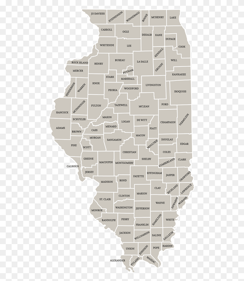 500x907 Illinois Counties Map Area Illinois County Map, Menu, Text, Plot HD PNG Download
