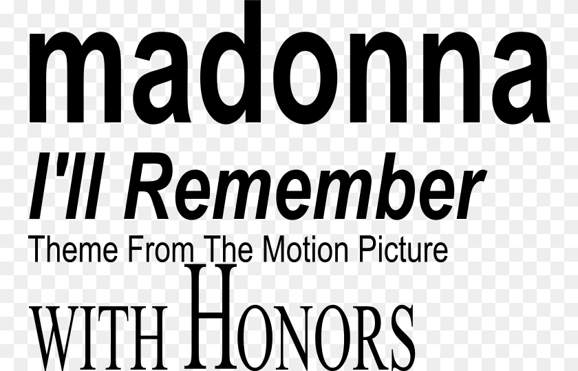 759x539 Illremember Madonna Single Logo Printing, Text, Letter Sticker PNG