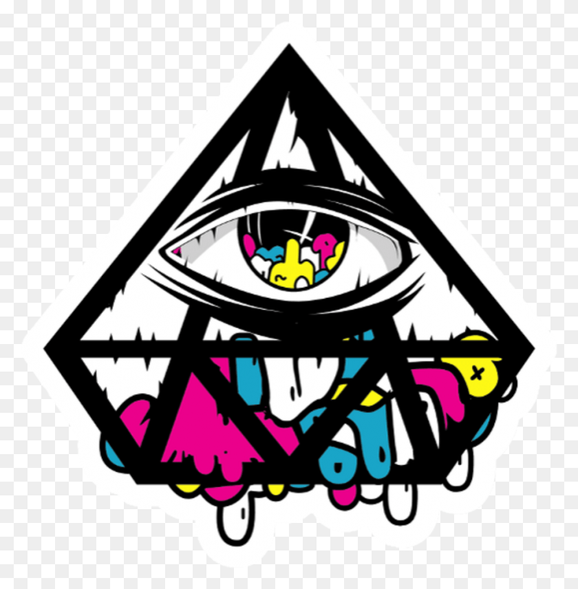 925x944 Illuminati Sticker Diamond Eye, Symbol, Triangle, Graphics HD PNG Download