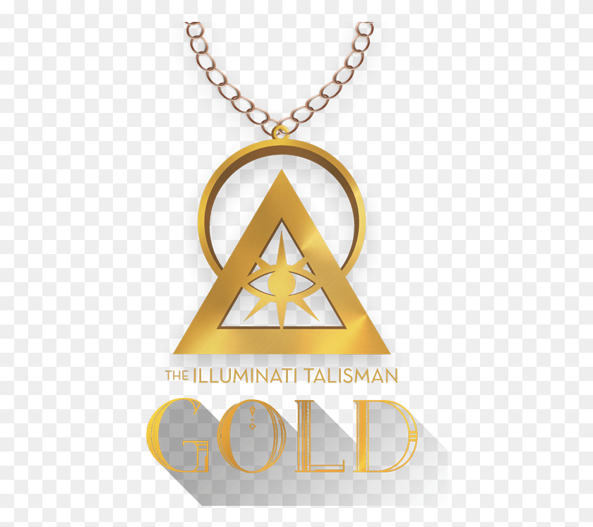 429x687 Illuminati Talisman Gold Transparent Chain Illuminati Talisman Gold, Locket, Pendant, Jewelry HD PNG Download