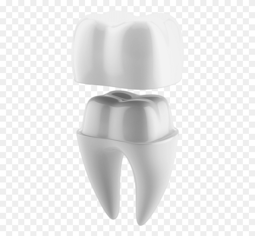 379x716 Illustrated Diagram Of Tooth Getting A Crown Cap Crown Dental, Milk, Beverage, Drink HD PNG Download