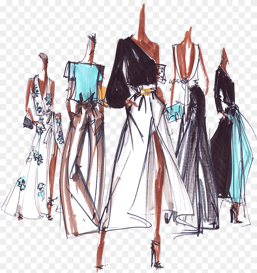 Illustration 01 Sketch, Adult, Person, Gown, Formal Wear PNG