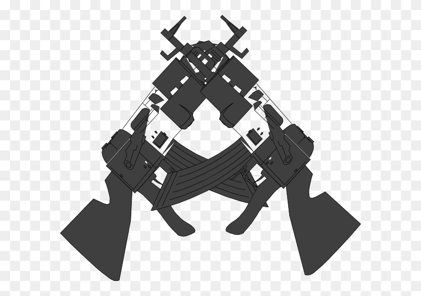 600x530 Illustration, Gun, Weapon, Weaponry HD PNG Download
