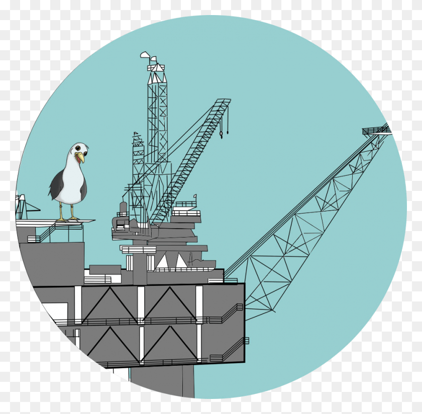 932x913 Illustration, Bird, Animal, Construction Crane HD PNG Download