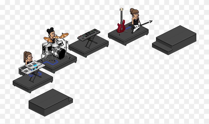 739x441 Illustration, Machine, Stage, Musician HD PNG Download