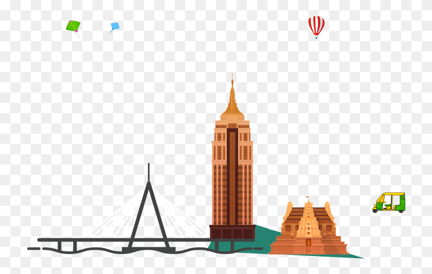 736x473 Illustration, Tower, Architecture, Building HD PNG Download