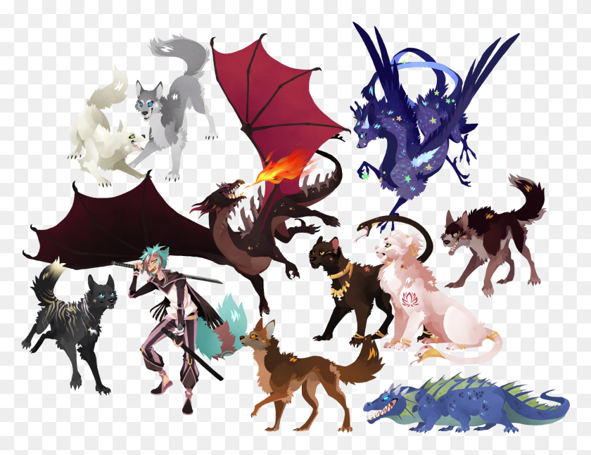 1695x1276 Illustration, Dragon HD PNG Download