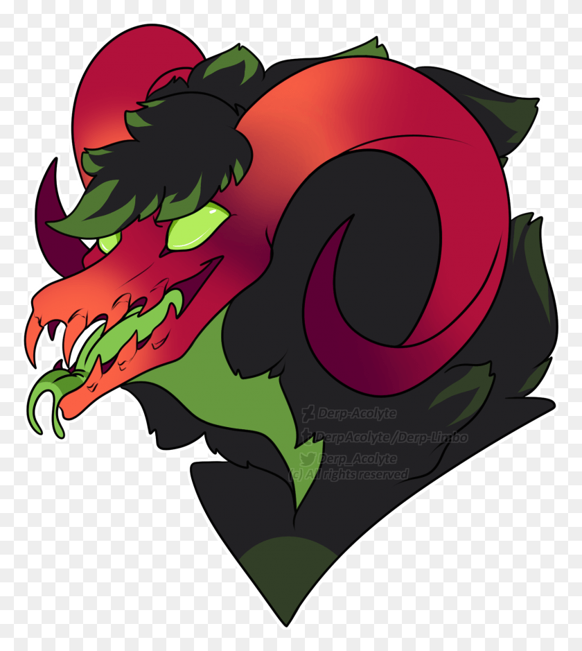 1516x1710 Illustration, Graphics, Dragon HD PNG Download