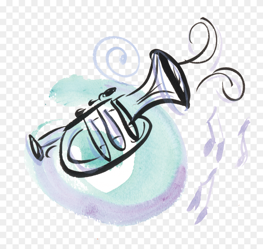 1428x1347 Illustration, Horn, Brass Section, Musical Instrument HD PNG Download