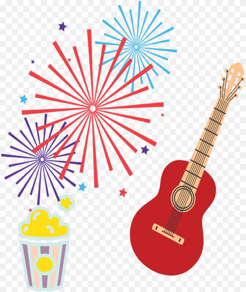 943x1119 Illustration, Guitar, Musical Instrument, Cream, Dessert Sticker PNG